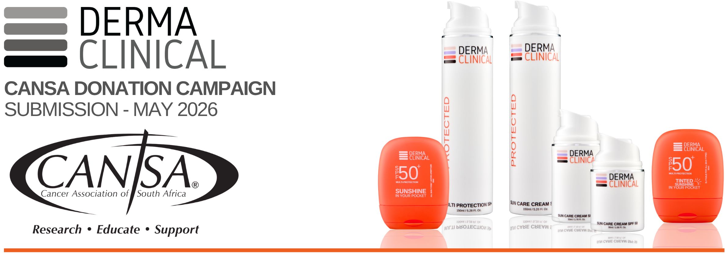 Ten Percent of all Dermaclinical SPF Sales from 25th to 31st May 2026 Donated to CANSA